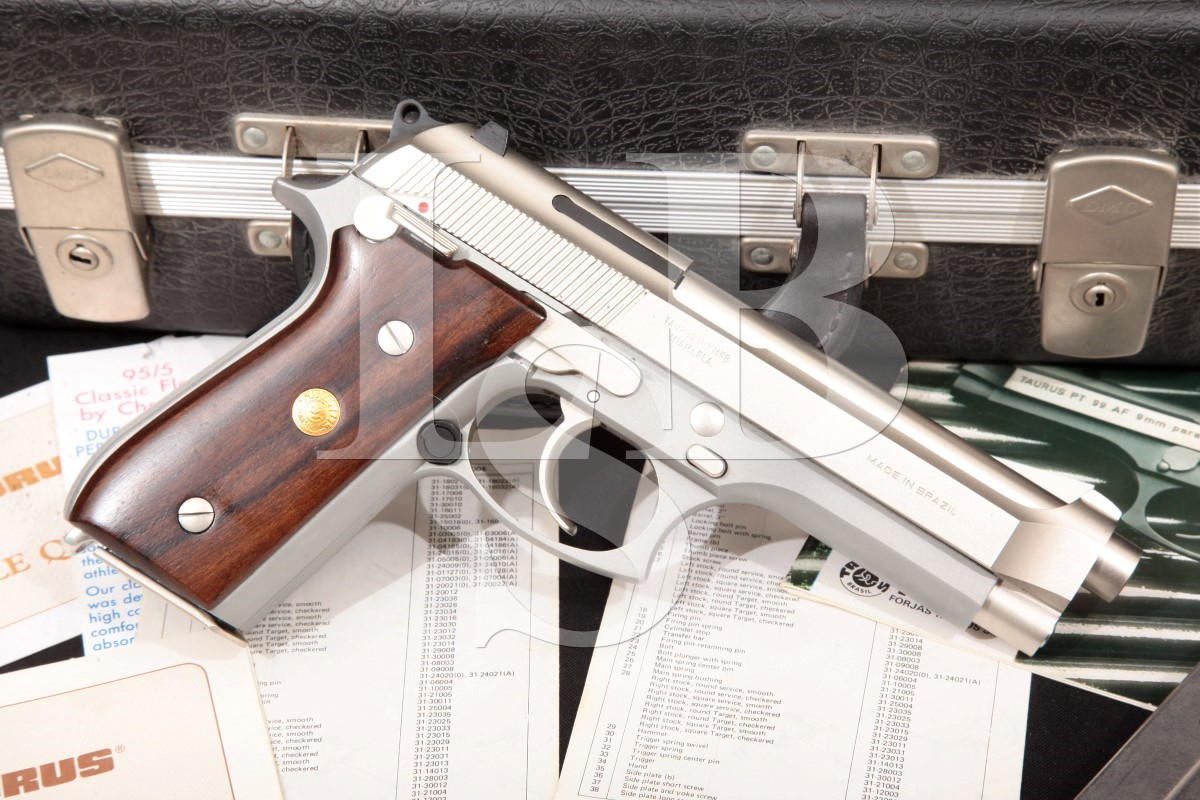 Taurus Model Pt 92 Af Pt92, Nickel & Alloy 4.9" Sa/Da SemiAutomatic