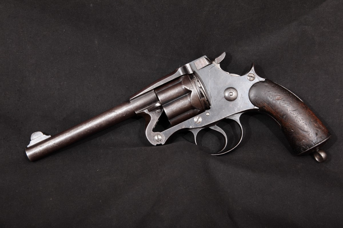 Enfield - RSAF Model MKII, Queen’s Guard Marked, Blue, 5 7/8”  Double Action Revolver, MFD 1884, Antique - Picture 6