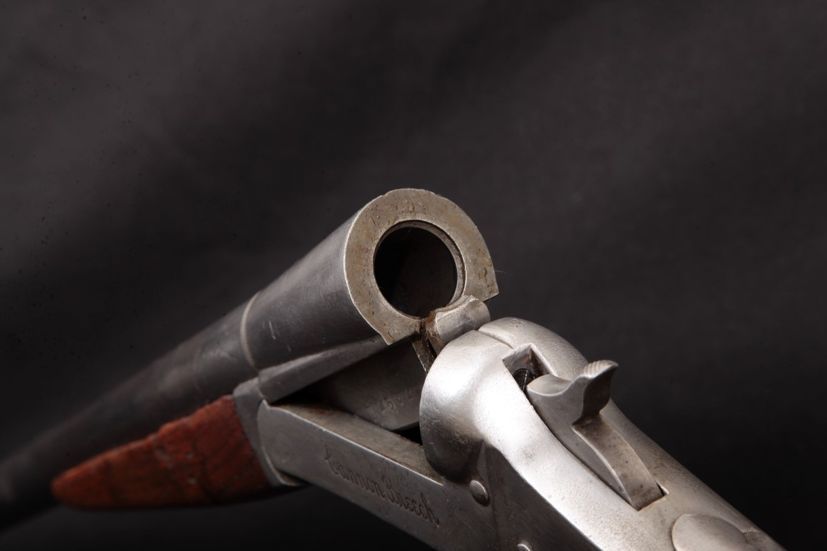 Stevens Model Cannon Breech, Silver 30" Single Shot Top Break Shotgun