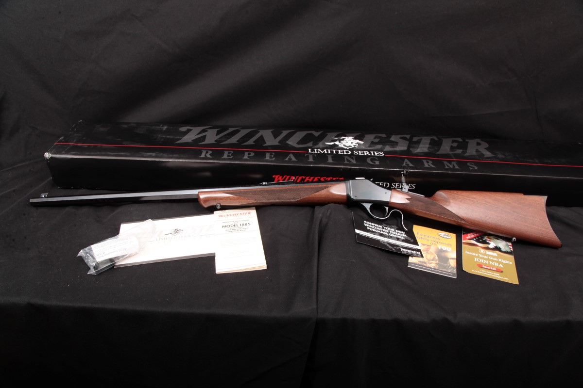 Winchester - Miroku Model 1885 High Wall Davidsons Limited Edition, Blue Octagon 28” Single Shot Falling Block Rifle & Box, MFD 2008 - Picture 9