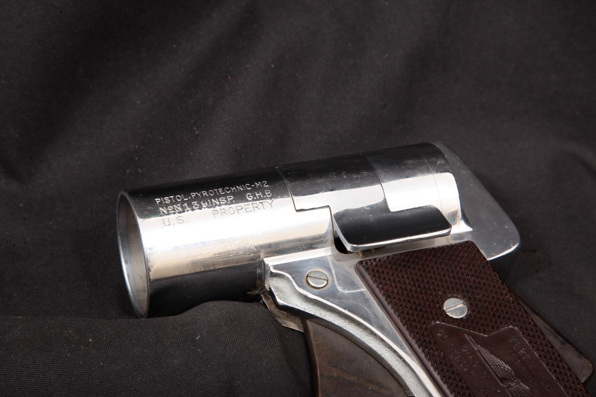 International Flare Signal Co. Pistol Pyrotechnic M2, Chrome 2 3/8
