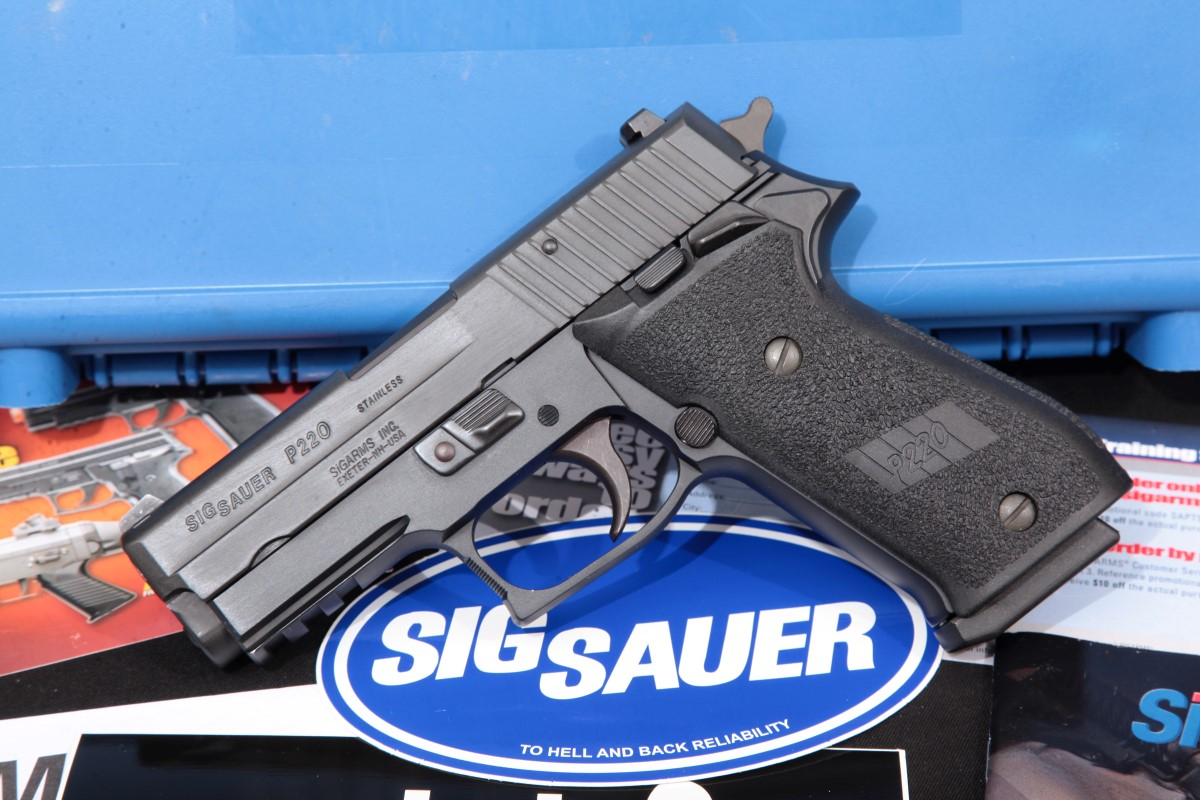 SIG Sauer - Model P220R Carry 220R3-45-B-SAO, Blue & Black 3.9