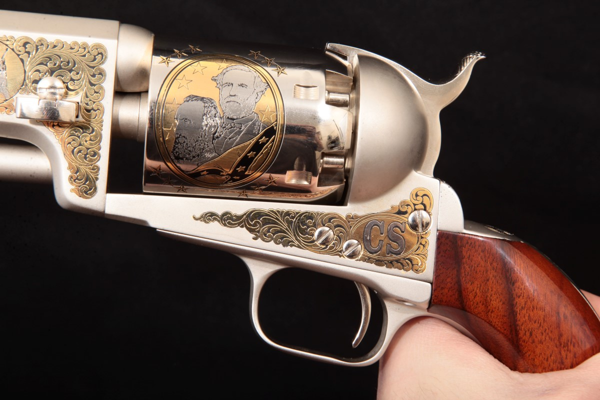 Uberti Model 1848 Dragoon Proud Confederate Leaders Tribute, Nickel 7 1 ...