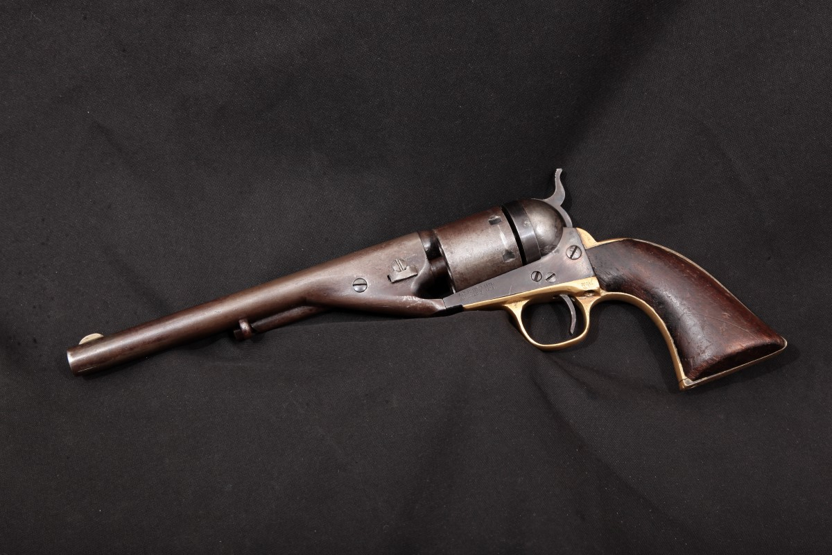 Colt Model 1861 Navy Conversion, Navy Marked, Blue/Brass, 7 Single ...