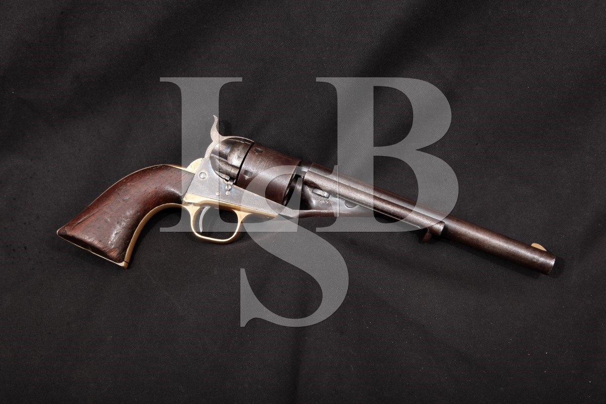 Colt Model 1861 Navy Conversion Navy Marked Case Blue Brass 7 Single Action Revolver Mfd 1862 Antique 38 Short Colt For Sale At Gunauction Com