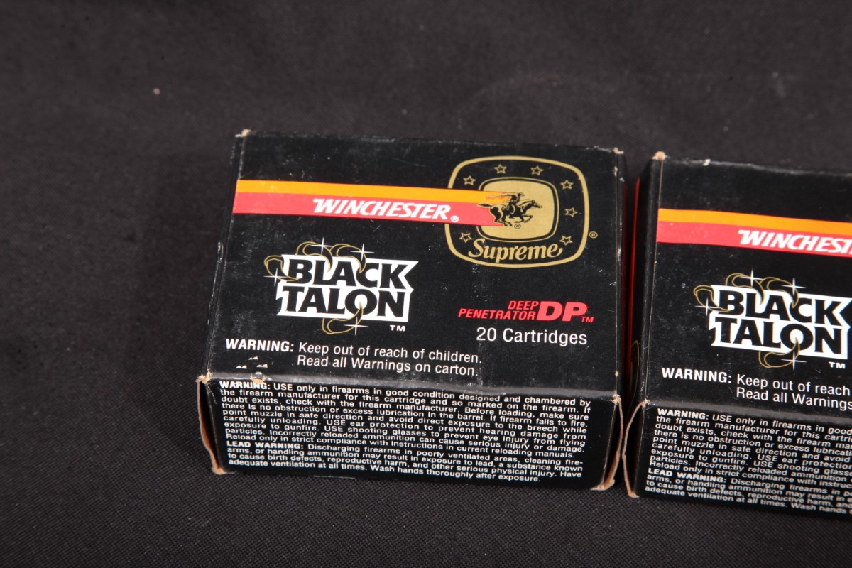 40x .40 S&W Winchester Black Talon Ammunition 180 Grain Stx Bullets .40 ...