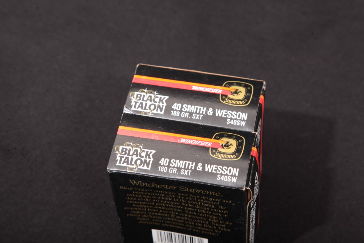 40x .40 S&W Winchester Black Talon Ammunition 180 Grain Stx Bullets .40 ...