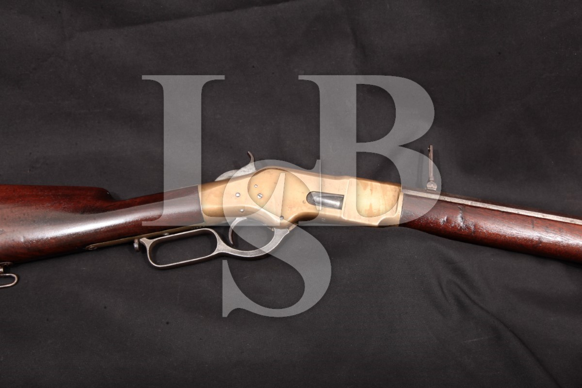 Winchester Model 1866 66 Yellowboy Rifle 3rd Model, Blue & Brass 24 3/8 ...