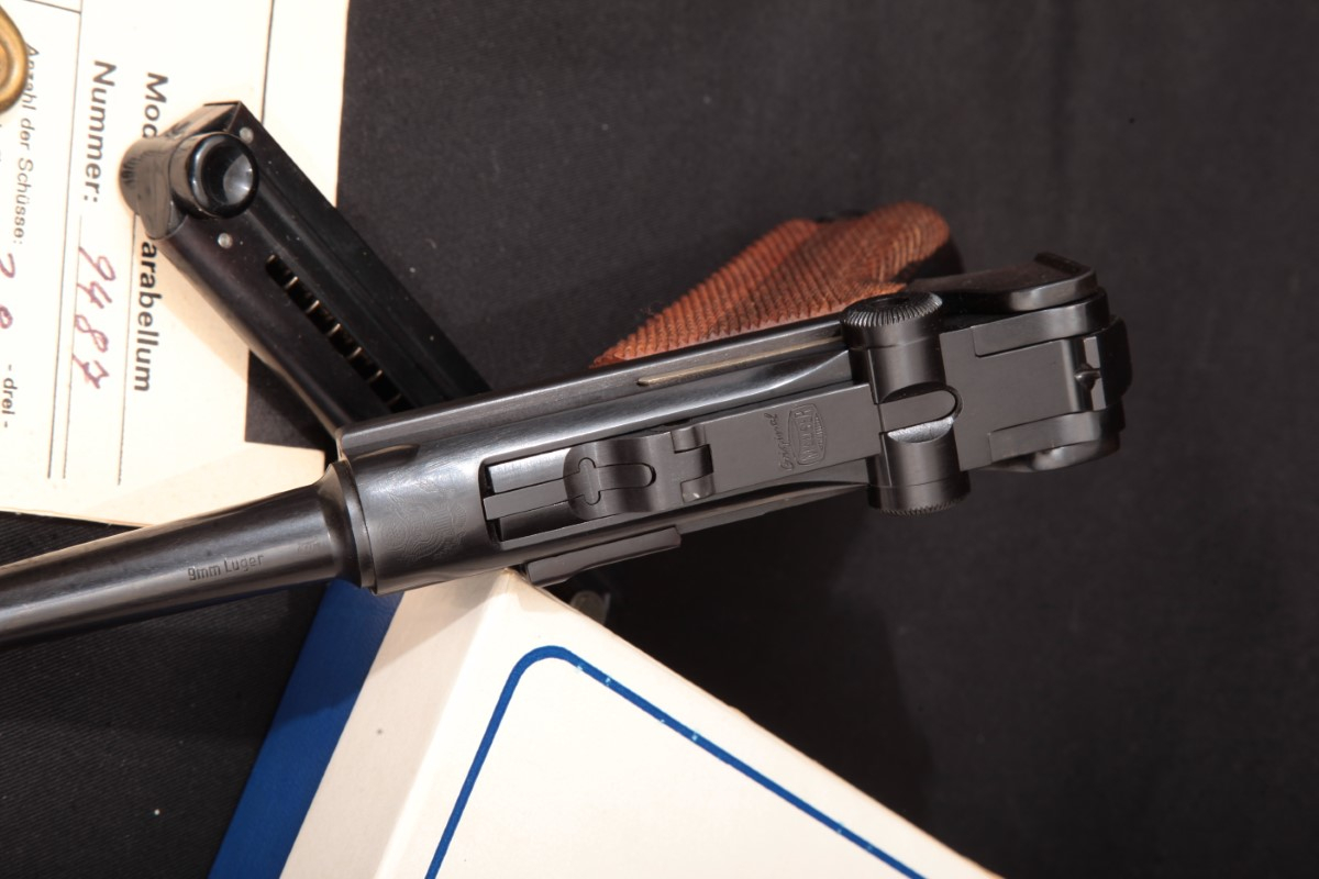 Mauser Interarms Parabellum SwissStyle Luger, Blue 4" ToggleLock Semi