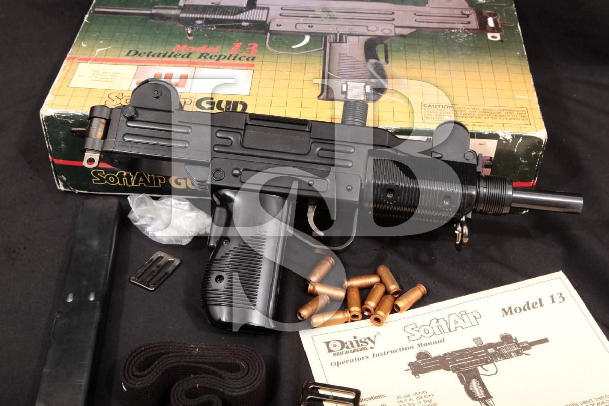 Daisy Softair Airsoft Gun / Pistol, Model 13 Replica Uzi, Mfd Ca. 1986