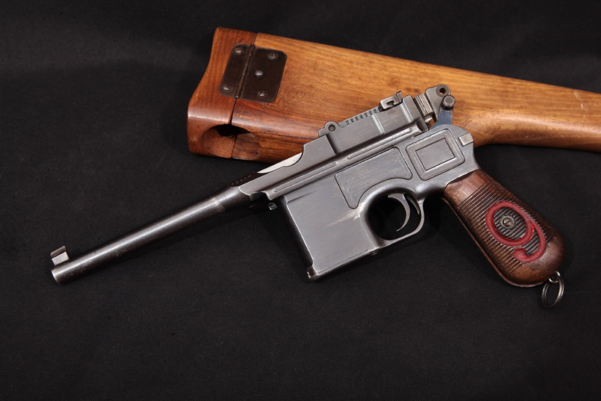 Mauser - Rare C96 C-96 Broomhandle Military Contract Red Nine, Blue 5.5” SA Semi-Automatic Pistol & Stock, MFD 1916-18 C&R - Picture 6