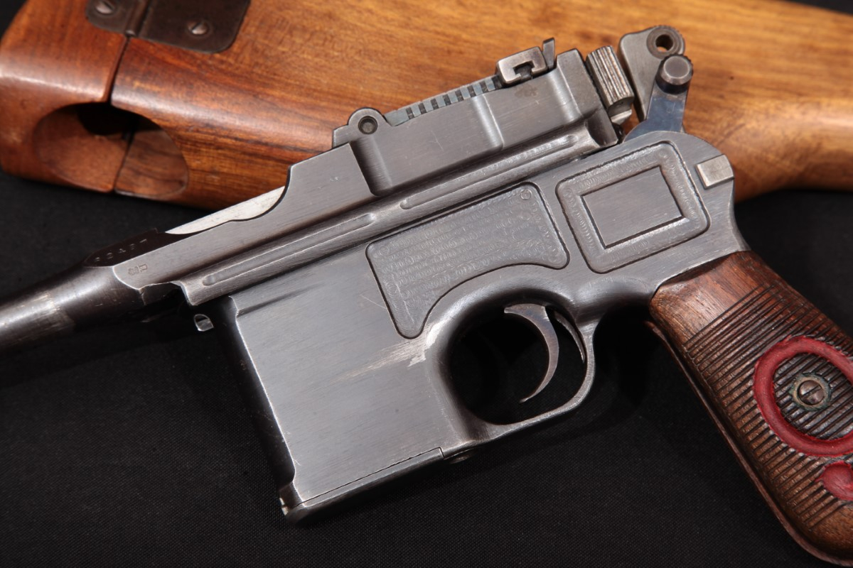 Mauser - Rare C96 C-96 Broomhandle Military Contract Red Nine, Blue 5.5” SA Semi-Automatic Pistol & Stock, MFD 1916-18 C&R - Picture 8