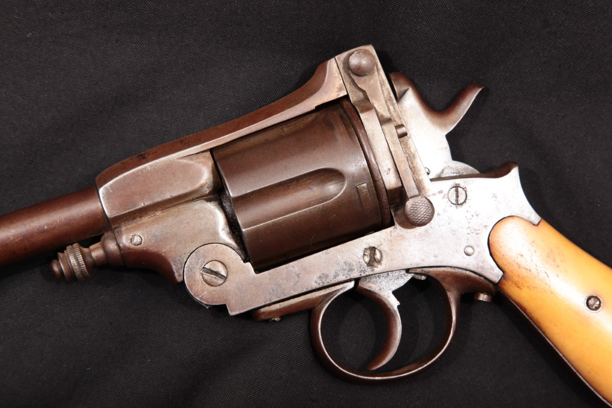 Antoine Bertrand - Belgian Copy of Webley No. 4 Top Break, Needs Work, 5 ¼”  DA Revolver, MFD 1880’s Antique - Picture 8