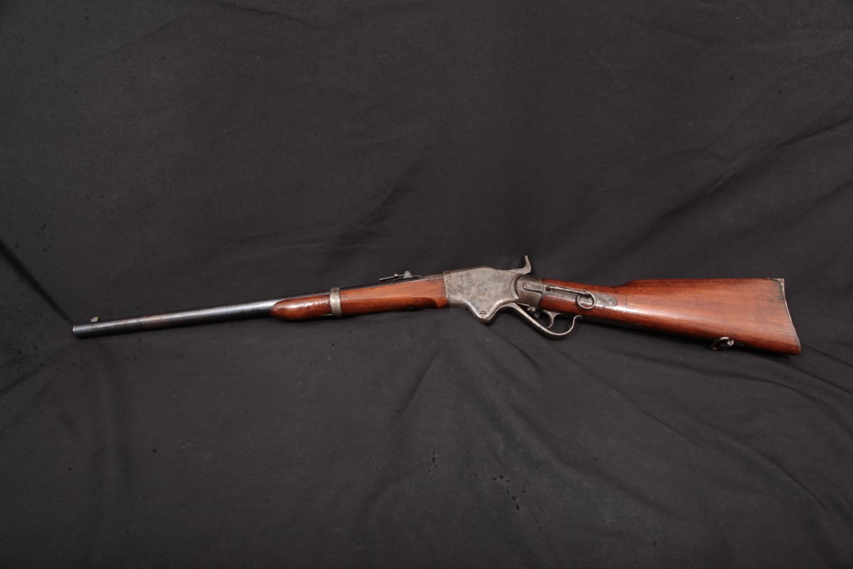 Spencer Gun Co - Model 1860 Civil War Carbine Stabler Cut-off, Blue/Case 22”  Lever Action Carbine, MFD ca. 1864 Antique - Picture 9