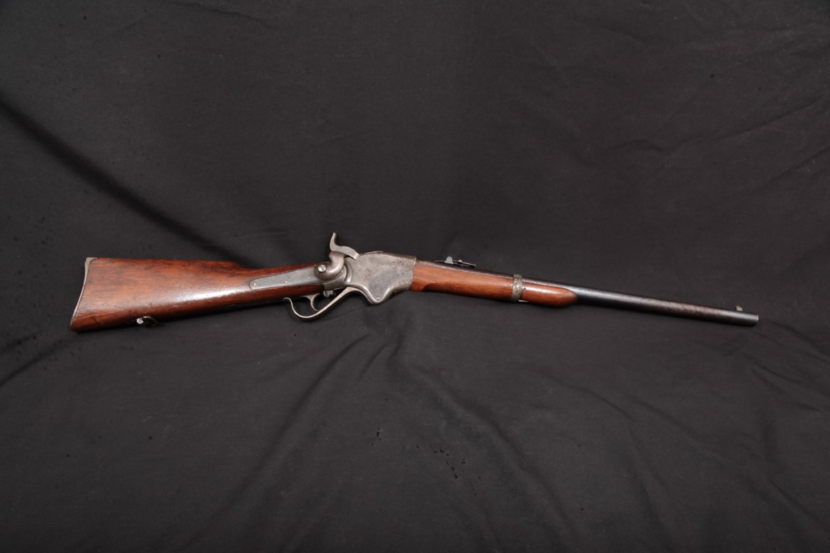 Spencer Gun Co - Model 1860 Civil War Carbine Stabler Cut-off, Blue/Case 22”  Lever Action Carbine, MFD ca. 1864 Antique - Picture 8