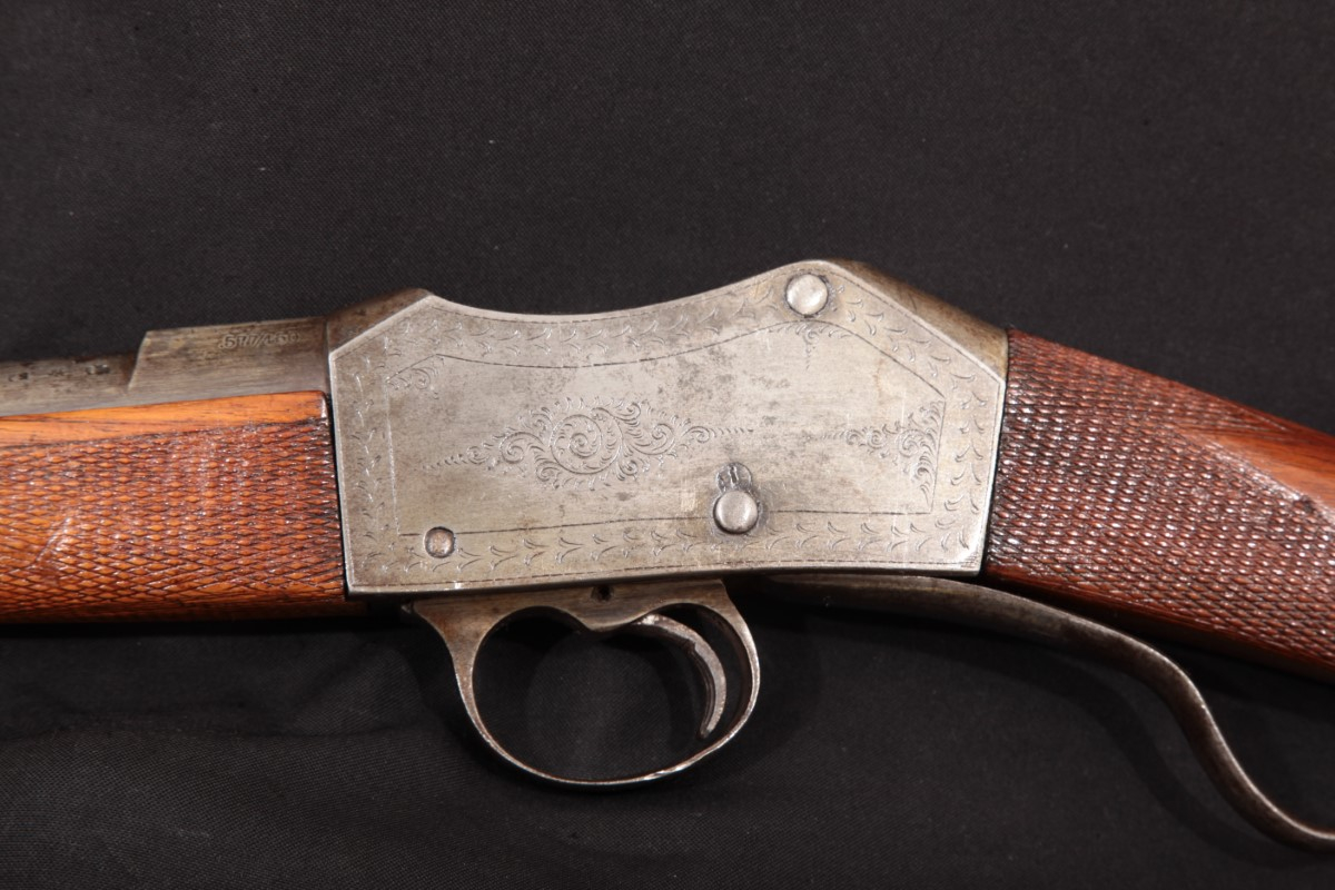 Unknown Sporterized MartiniHenry Rifle Engraved, Blue 28 Single Shot