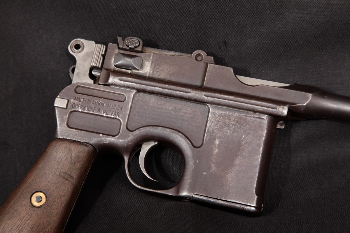 Mauser C96 Broomhandle Standard Pre War Commercial Import Marks Blue 5 Sa Semi Auto Pistol 1634