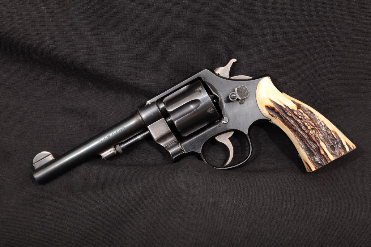 Smith & Wesson - S&W Model 1917 .45 Hand Ejector U.S. Marked, 5 ½” Double Action Military Revolver, MFD 1917-1919, C&R .45 Auto Rim - Picture 6