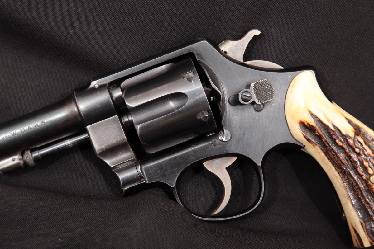 Smith & Wesson - S&W Model 1917 .45 Hand Ejector U.S. Marked, 5 ½” Double Action Military Revolver, MFD 1917-1919, C&R .45 Auto Rim - Picture 8