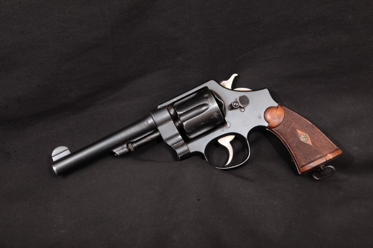 Colt - S&W Model 1917 .45 Hand Ejector U.S. Marked, 5 ½” Double Action Military Revolver, MFD Ca. 1918 Converted - Picture 6