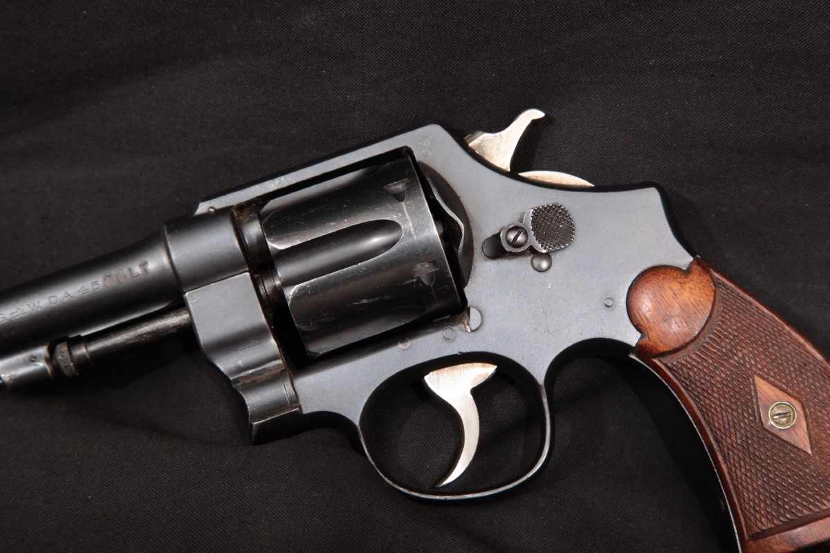 Colt - S&W Model 1917 .45 Hand Ejector U.S. Marked, 5 ½” Double Action Military Revolver, MFD Ca. 1918 Converted - Picture 8