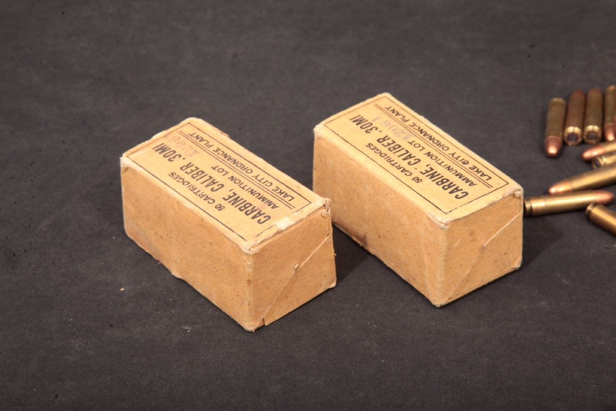 114x 30 M1 Carbine Wwii Lake City 1942 Ammunition 2x Original Boxes Some 1952 Rounds 30