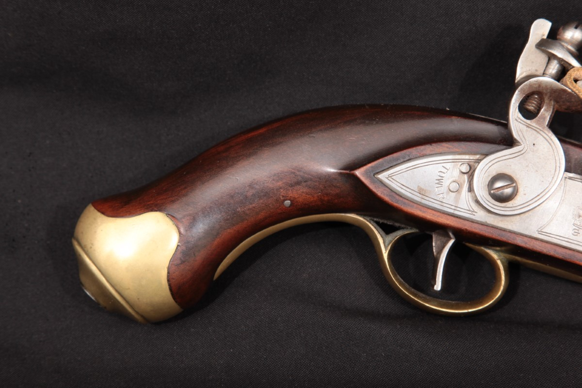 E.I.G. Japan Replica Tower Flintlock Pistol, Steel & Brass 8 ½