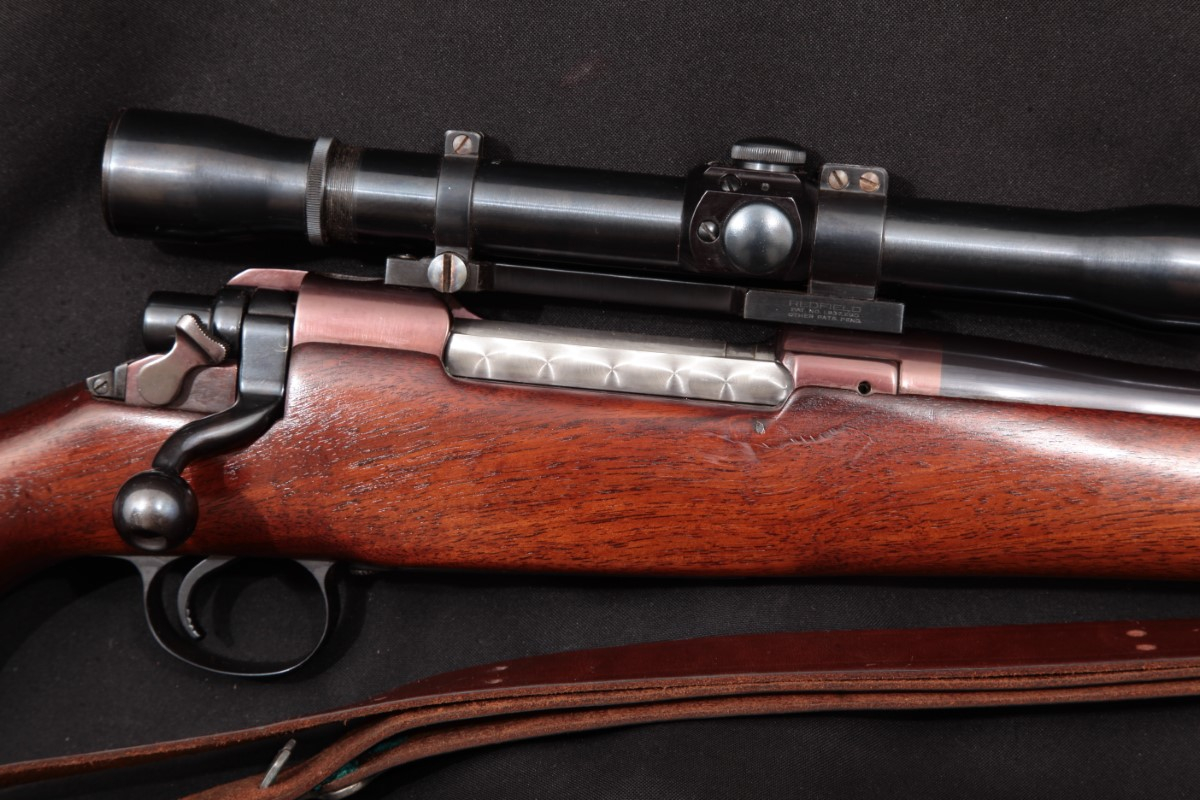 - Model 1917 Sporter, Blue 24 ½” Sporterized Bolt Action Rifle with Leather Sling & Weaver K4 Scope MFD Unknown ATF Modern - Picture 5  - Model 1917 Sporter, Blue 24 ½” Sporterized Bolt Action Rifle with Leather Sling & Weaver K4 Scope MFD Unknown ATF Modern - Picture 5