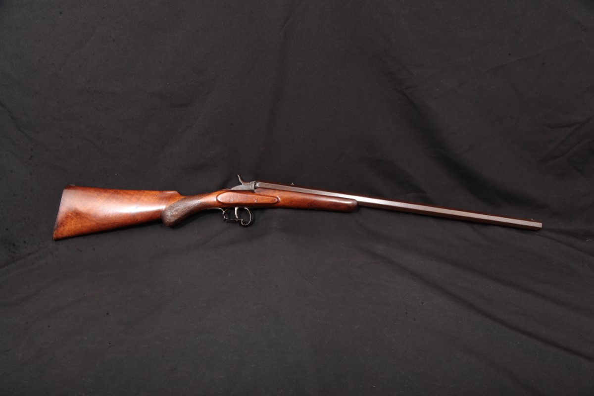 Belgian - Model Flobert Warrant Sporting Rifle, Blue, Octagon 24”  Single Shot Rifle, MFD Late 1800’s, Antique - Picture 8
