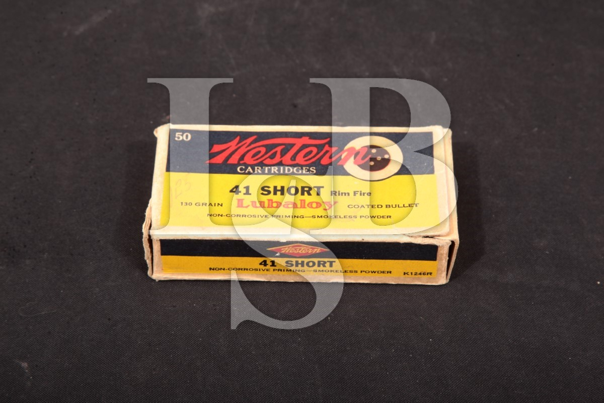 49x .41 Short Rimfire Vintage Ammunition Western Bullseye Box Smokeless ...