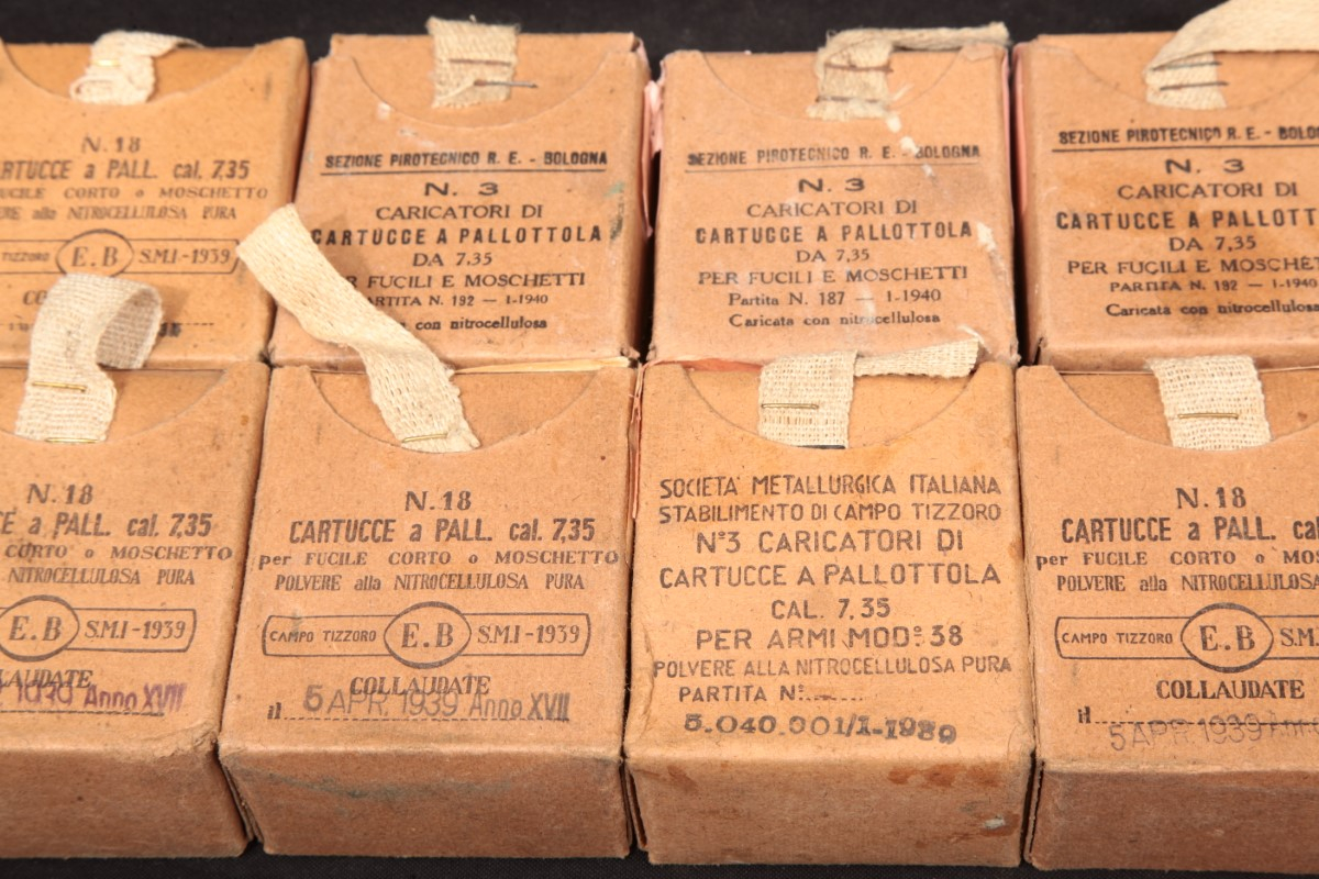216x 7 35 carcano italian military surplus ammunition in original boxes