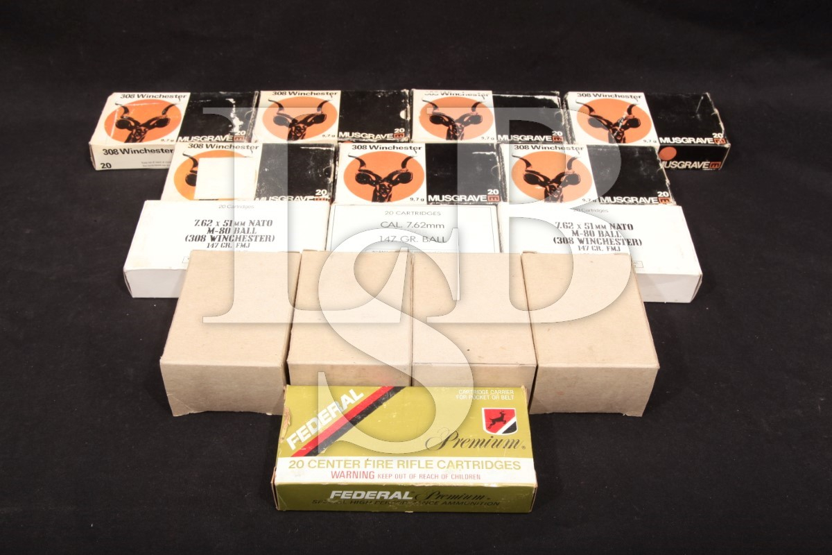 314x .308/7.62x51mm Mixed Ammunition Musgrave, Win, Fed, Yugo, Norway