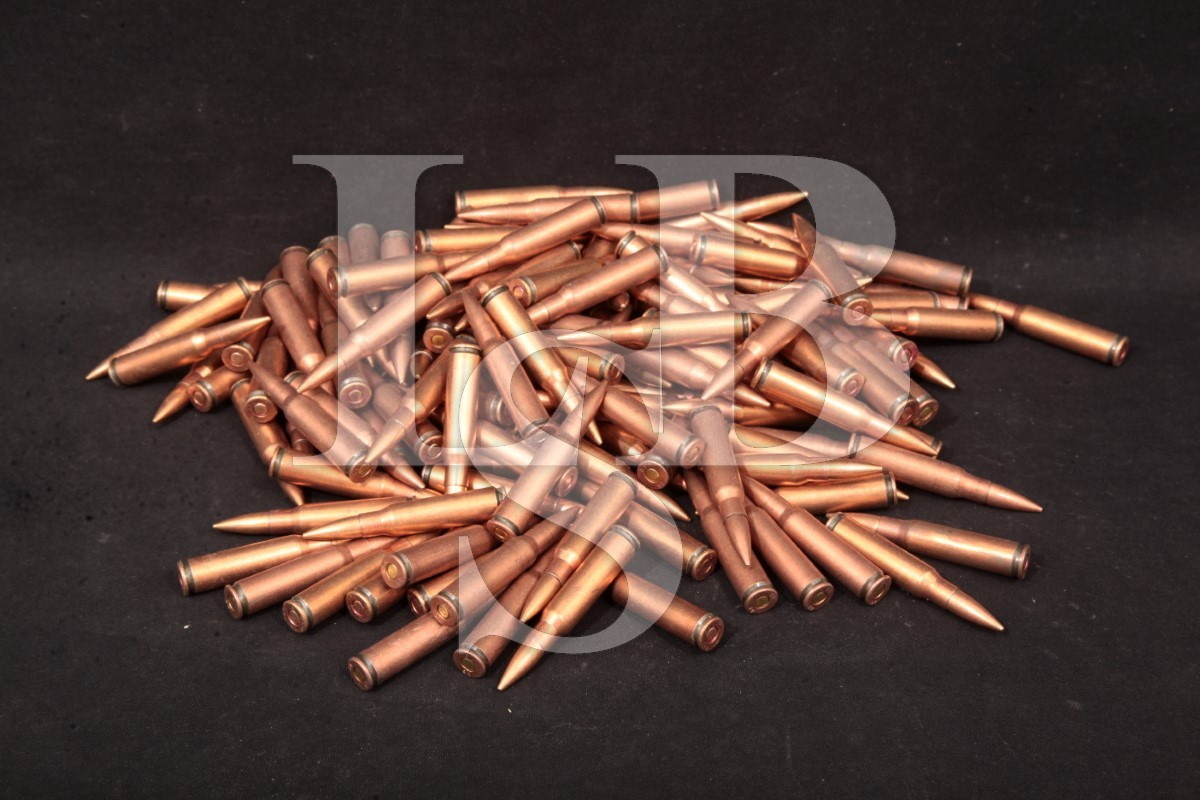 135x .308 Win. Ammunition British & Chinese Copper Washed Fmj Bullets 7