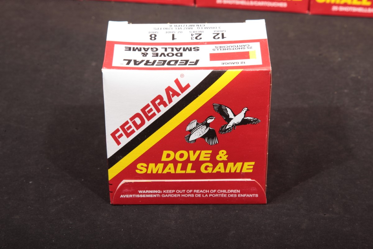 250x 12 Gauge Ammunition Federal Dove & Small Game Loads Lead 2 3/4