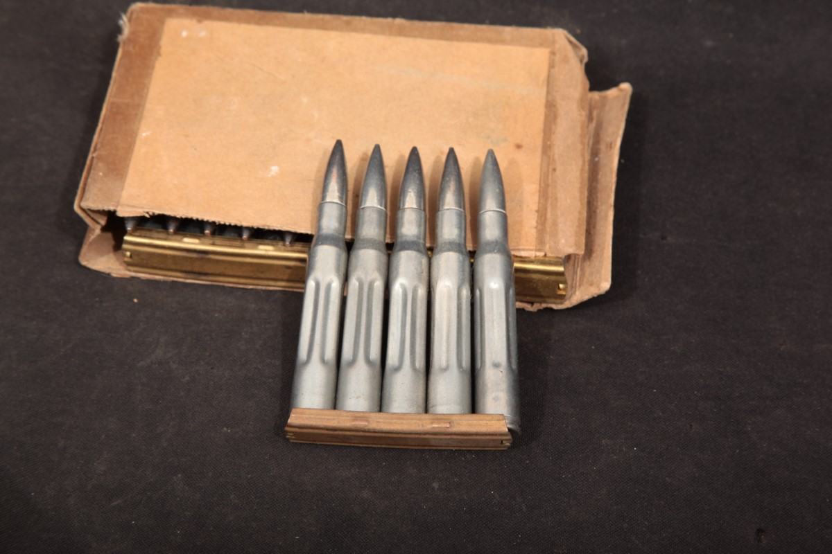 20x .30 M1906 Dummy Ammunition On 5x Round Clips Frankford Armory .30