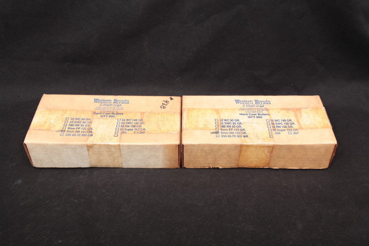 1500x 9mm .356 Diameter 125 Grain Lead Rn Hard Cast Bullets Western Nevada 9mm Lead Rn Bullets