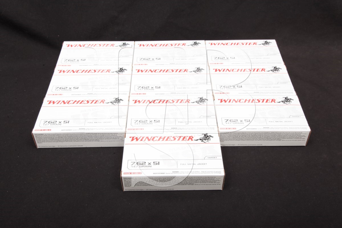 200x 7 62x51 nato ammunition winchester usa white box full metal jacket