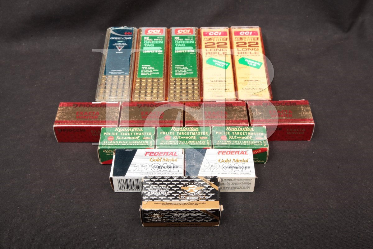 962x .22 Long Rifle Match Ammunition Fiocchi, CCI, Fed, Aguila, Rem