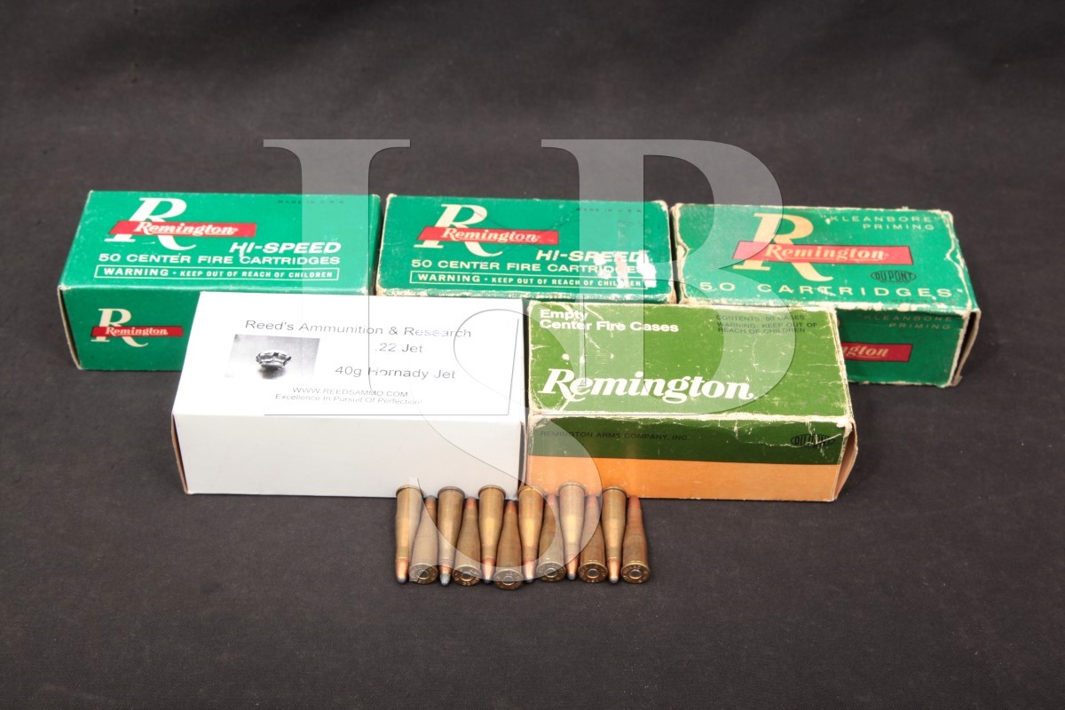 Mixed 262x .22 Rem. Jet Mag. Ammunition Rem, Reeds, Reloaded 40 Grain