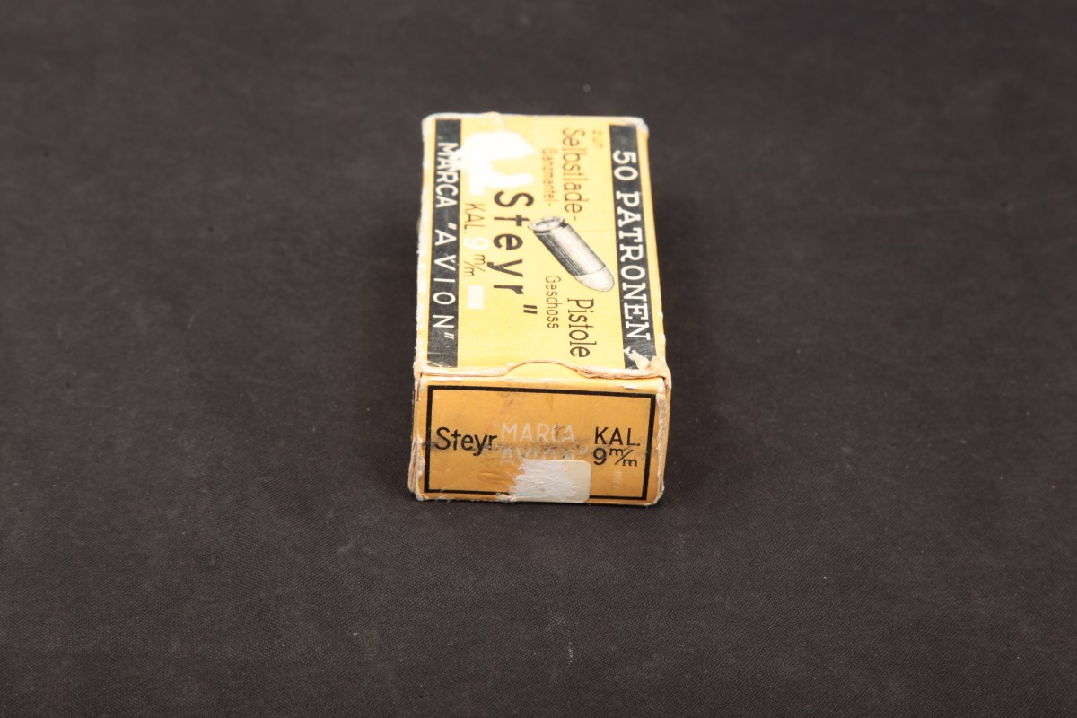 Rws Sinoxid 50x 9mm Steyr Vintage Ammunition Original 1935 Complete Box ...
