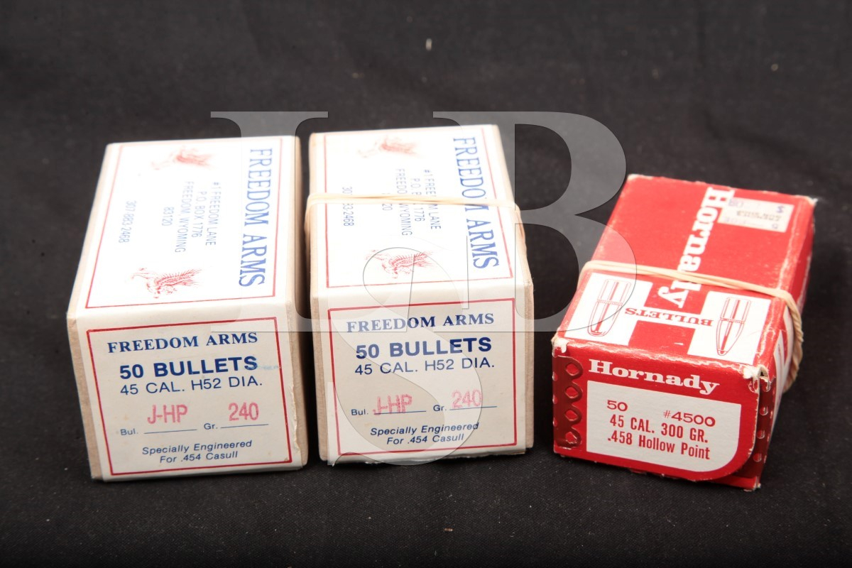 Mixed 150x .45 Caliber Bullets Hornady 300 Gr. Jhp .458 Diameter ...