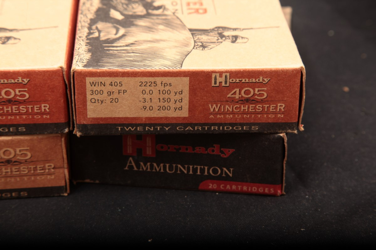 80x .405 Win. Ammunition Vintage Roosevelt & J. W. Hornady Boxes 300 ...