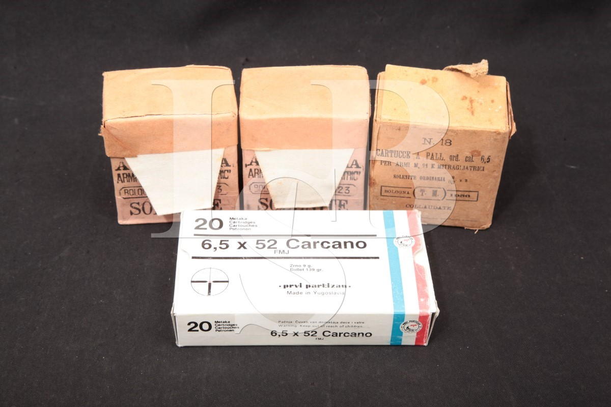 65x 6 5x52mm carcano ammunition italian ppu fmj bullets 45x on clips