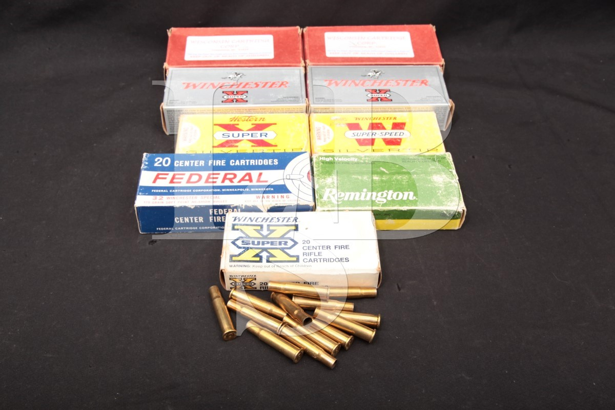 Mixed 161x .32 Win. Spl. Ammunition Win, Fed, Rem, Wisconsin 170 Grain
