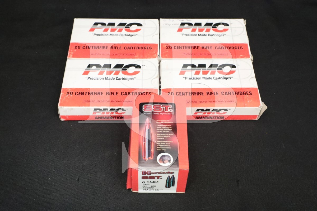 Hornady & Pmc 73x 6.5x55 Swedish Pmc Fired Brass Cases & 89x Hornady 6 ...