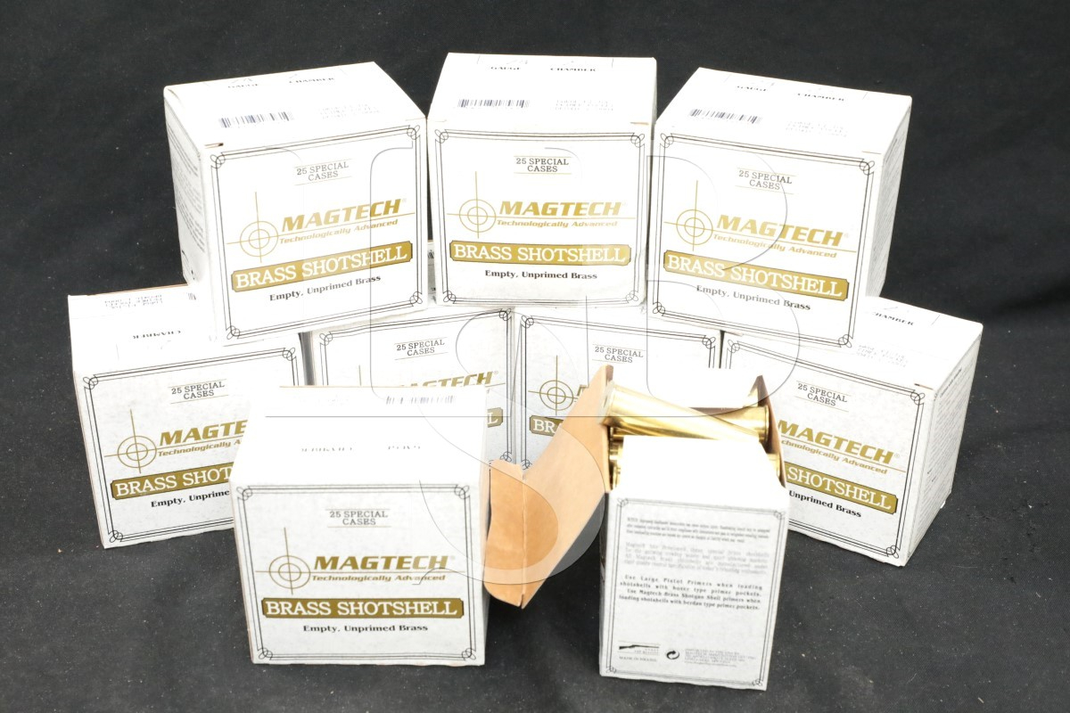 Magtech 224x 24 Gauge New Virgin Brass Shotshells in Original Boxes .24 GA.  New Unprimed Brass Shotshells 17132025 