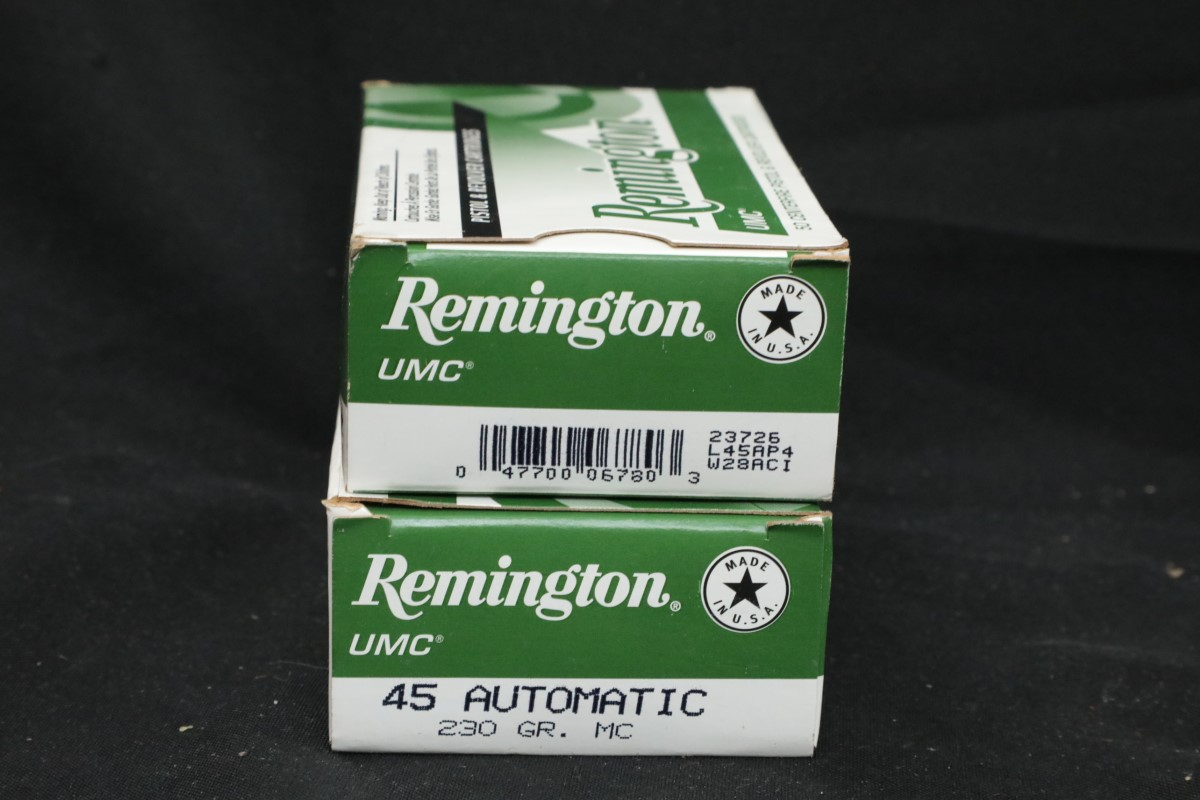 Mixed 501x .45 Acp Ammunition Win. & Rem. 230 Grain Fmj Bullets .45 ...