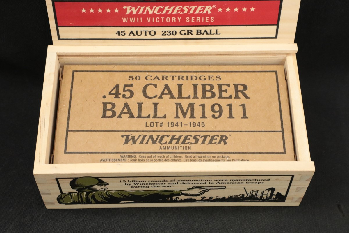 Winchester 50x .45 Auto Ball M1911 Ammunition Win. Wwii Limited Edition ...