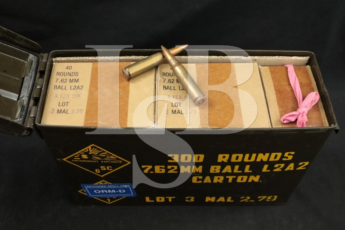 300x 7.62x51mm Ball L2A2 Ammunition Malaysian 146 Grain FMJ
