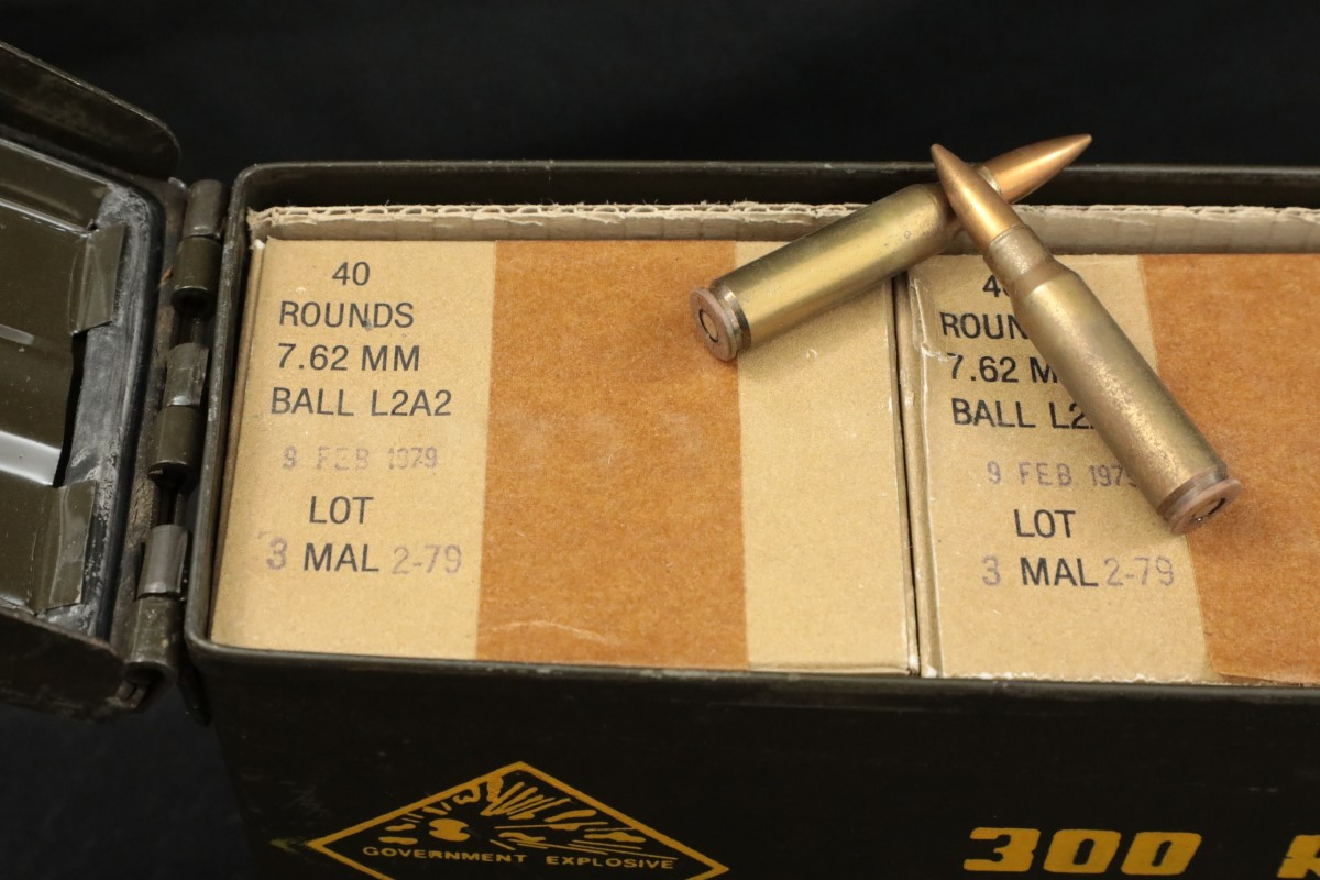300x 7 62x51mm ball l2a2 ammunition malaysian 146 grain fmj magnetic